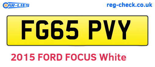 FG65PVY are the vehicle registration plates.
