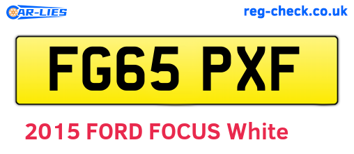 FG65PXF are the vehicle registration plates.