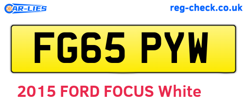 FG65PYW are the vehicle registration plates.
