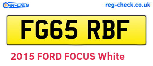 FG65RBF are the vehicle registration plates.