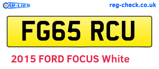 FG65RCU are the vehicle registration plates.