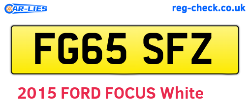 FG65SFZ are the vehicle registration plates.
