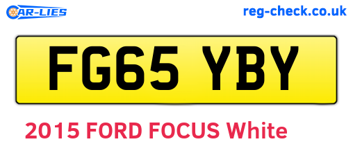 FG65YBY are the vehicle registration plates.