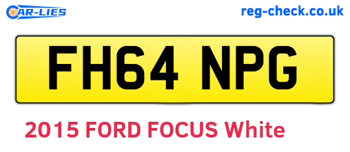 FH64NPG are the vehicle registration plates.