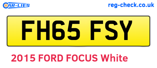 FH65FSY are the vehicle registration plates.
