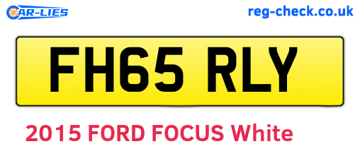 FH65RLY are the vehicle registration plates.