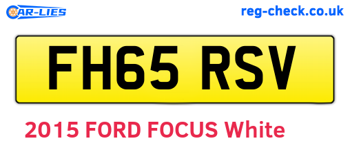 FH65RSV are the vehicle registration plates.