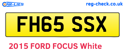 FH65SSX are the vehicle registration plates.