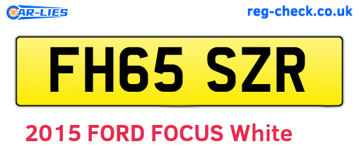 FH65SZR are the vehicle registration plates.