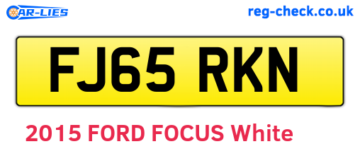 FJ65RKN are the vehicle registration plates.