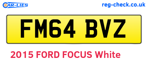 FM64BVZ are the vehicle registration plates.