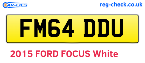 FM64DDU are the vehicle registration plates.