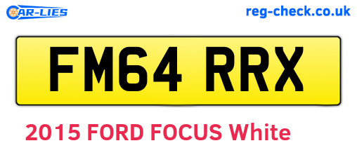 FM64RRX are the vehicle registration plates.