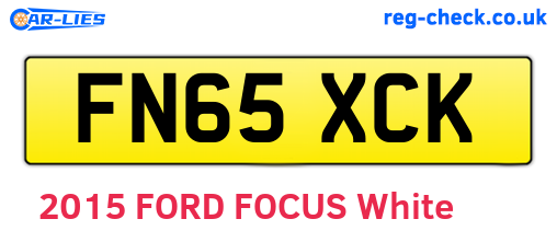 FN65XCK are the vehicle registration plates.