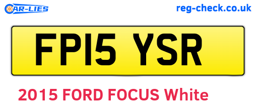 FP15YSR are the vehicle registration plates.