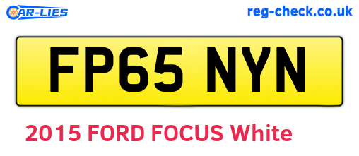 FP65NYN are the vehicle registration plates.