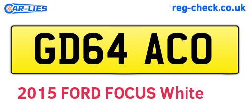 GD64ACO are the vehicle registration plates.