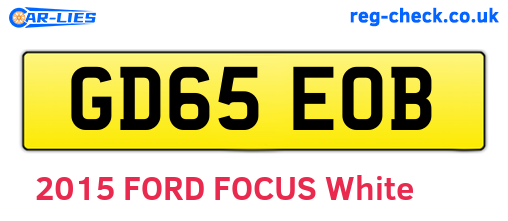 GD65EOB are the vehicle registration plates.