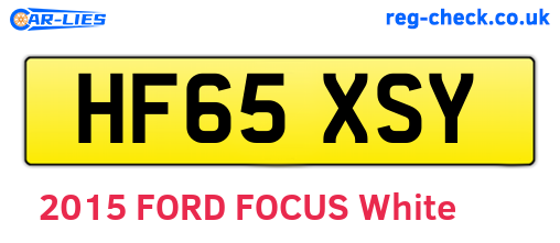 HF65XSY are the vehicle registration plates.