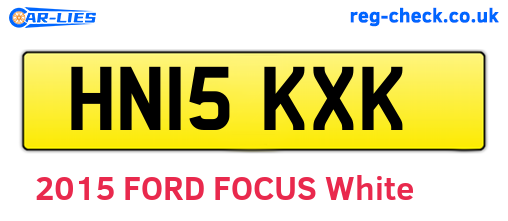 HN15KXK are the vehicle registration plates.