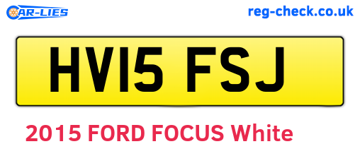 HV15FSJ are the vehicle registration plates.