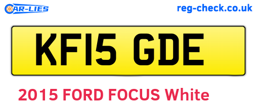KF15GDE are the vehicle registration plates.