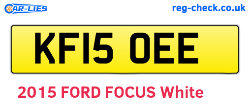 KF15OEE are the vehicle registration plates.