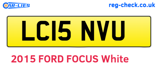 LC15NVU are the vehicle registration plates.