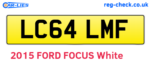 LC64LMF are the vehicle registration plates.