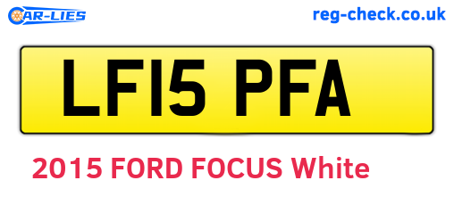 LF15PFA are the vehicle registration plates.