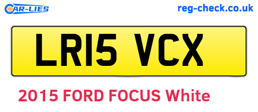 LR15VCX are the vehicle registration plates.