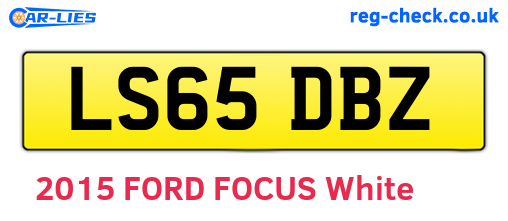 LS65DBZ are the vehicle registration plates.