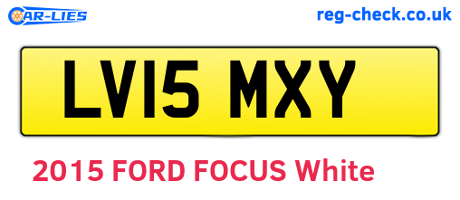 LV15MXY are the vehicle registration plates.