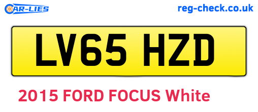LV65HZD are the vehicle registration plates.