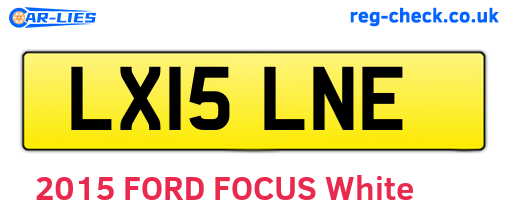 LX15LNE are the vehicle registration plates.