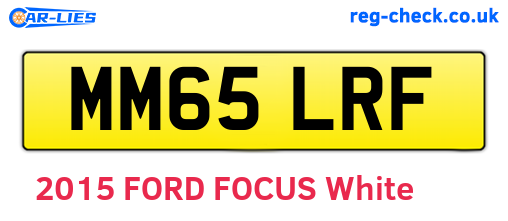 MM65LRF are the vehicle registration plates.