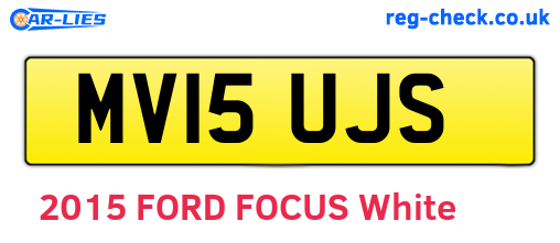 MV15UJS are the vehicle registration plates.