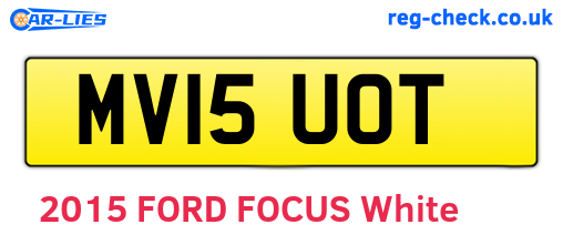 MV15UOT are the vehicle registration plates.