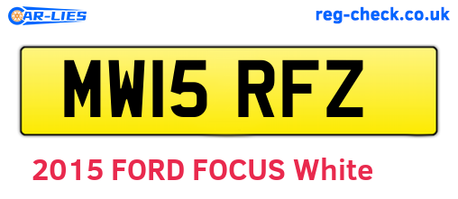 MW15RFZ are the vehicle registration plates.