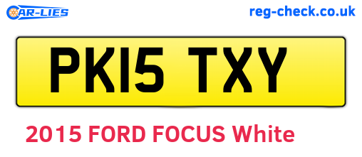 PK15TXY are the vehicle registration plates.