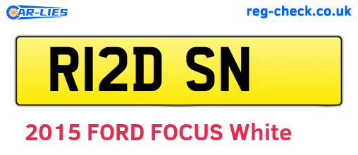R12DSN are the vehicle registration plates.