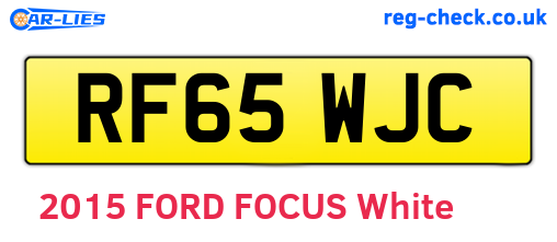 RF65WJC are the vehicle registration plates.
