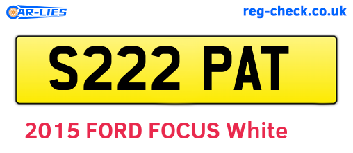 S222PAT are the vehicle registration plates.