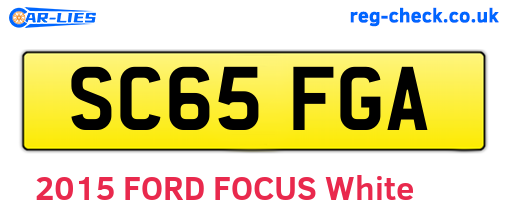 SC65FGA are the vehicle registration plates.