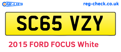 SC65VZY are the vehicle registration plates.