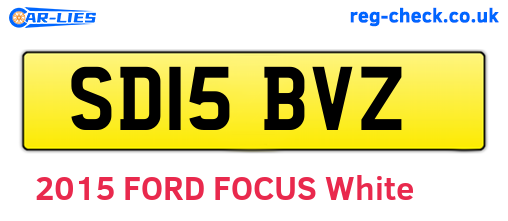 SD15BVZ are the vehicle registration plates.
