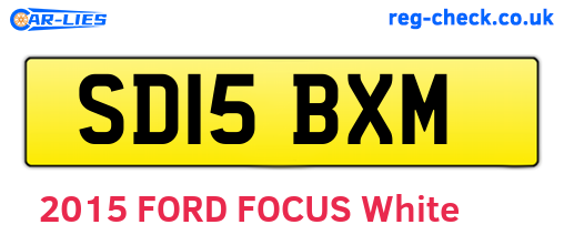 SD15BXM are the vehicle registration plates.