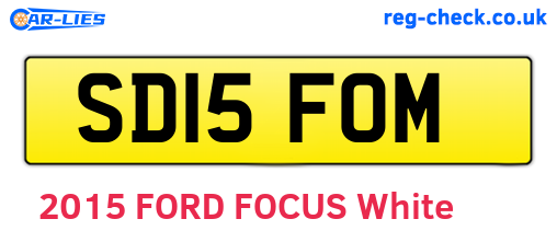 SD15FOM are the vehicle registration plates.