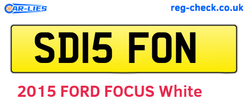 SD15FON are the vehicle registration plates.