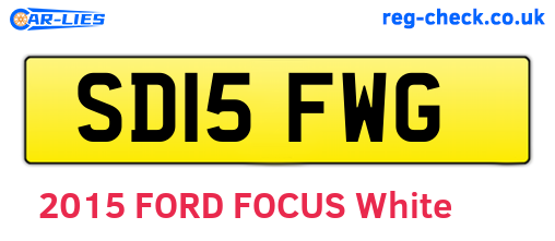 SD15FWG are the vehicle registration plates.